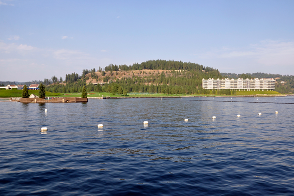 The Coeur d'Alene Resort  and floating gree